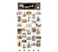 MIUUIPI Pele Mele Photo Mural, Cadre Photo, Pele Mele avec Tableau à Messages Et 30 Pinces à Photos, pour la décoration de la Maison