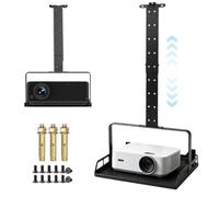MIUUIPI Support Videoprojecteur Plafond, Universel Support Mural Videoprojecteur Retroprojecteur, Charge 10kg, Guide-CâBles CachéS, pour Home CinéMa et Bureau