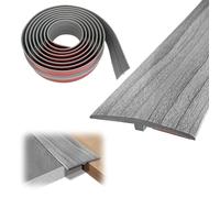 MIUUIPI T Barre de Seuil Adhesive, 3 m x 5 cm Seuil de Porte Adhesif PVC, Rampe de Seuil Bandes de Transition Sol,Compensation de Hauteur, pour Parquet, Traverses Stratifiées