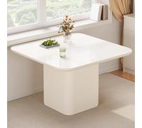 Miuuod Square Dining Table for 2, 4 People, Kitchen Table with Sturdy Pedestal, Base Breakfast Nook Tables for Dining Room, Living Room, Table Only