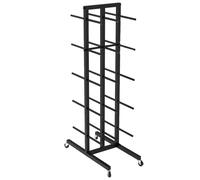 Miuxe Support De Tapis De Yoga pour Salle De Gym Domicile, Étagère pour Tapis d'exercice avec Roues Rotatives 360° - Rouleaux en Mousse Double Face Support De Rangement pour Tapis De Pilates