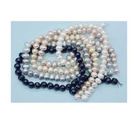 MIUYTRN 2 Actions (83 pièces) de Perles Naturelles 9-10MM en Forme de Pomme de Terre, poinçon en Vrac for la Fabrication d'accessoires de Collier à Faire soi-même 15(2 Shares Purple)