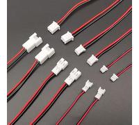 MIUYTRN 5/10 Paires Mini Micro 1.25mm/PH 2.0mm/XH 2.54mm Pas 2 Broches mâle Femelle connecteur avec câbles cuicui(Pitch 2.0mm,5Pairs)
