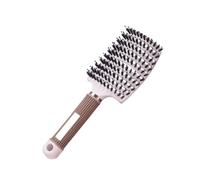 MIUYTRN Brosse à cheveux for femmes, peigne de Massage du cuir chevelu, poils et nylon, brosse à cheveux humide et bouclée, démêlante, for Salon cuicui(Bianco)