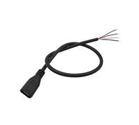 MIUYTRN Câble d'alimentation Micro USB 2 Broches 4 Broches Femelle mâle Jack Chargeur Cordon de Charge connecteur d'extension câble de données DIY 0,3 m 1 m cuicui(Micro USB Female 4P,0.3M)