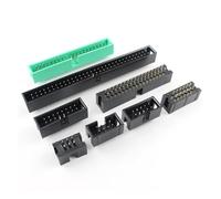 MIUYTRN Connecteur mâle DC3 au Pas de 2,54 mm, 10 pièces, 6, 8, 10, 12, 14, 16, 18, 20, 24, 26, 30, 34, 39, 40, 50, 60, 64 Broches, embase Droite Dip cuicui(6P)