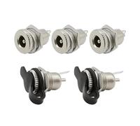 MIUYTRN Lot de 5 connecteurs d'alimentation CC Femelles en métal DC-099, 5,5 x 2,1 mm/5,5 x 2,5 mm, 5,5 x 2,1 mm/5,5 x 2,5 mm, for Montage sur Panneau cuicui(Lavender)