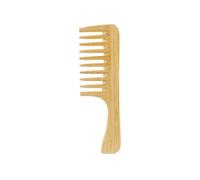 MIUYTRN Peigne à cheveux en bois de bambou naturel, 1 pièce, peigne à fourchette Afro antistatique for femmes, peigne en bois à dents rondes et larges, brosse à cheveux for femmes cuicui(Style C)