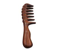 MIUYTRN Peigne à cheveux for peigne en bois à dents larges for cheveux bouclés, peigne en bois de santal naturel non statique cuicui(Wood Comb 2)