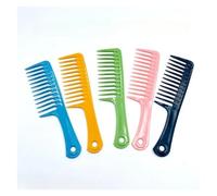 MIUYTRN Peigne à cheveux lisses en plastique à dents larges, résistant à la chaleur, crochet humide, peigne bouclé, Salon professionnel, teinture, outils de coiffure, dents à pointes larges et grossiè