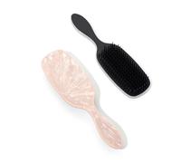 MIUYTRN Peigne à dents souples marbrées, brosse à cheveux antistatique, poignée enchevêtrée, démêlante, peigne de Massage for douche, outils de coiffure for Salon de coiffure, 1 pièces cuicui(Rose)