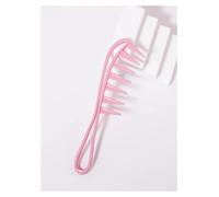 MIUYTRN Peigne à huile en plastique antistatique for hommes, 1 pièce, peigne requin à dents larges, tondeuse à cheveux bouclés, peigne de coiffure for Salon de coiffure cuicui(DaMeiChiShu-Pink)