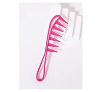 MIUYTRN Peigne à huile en plastique antistatique for hommes, 1 pièce, peigne requin à dents larges, tondeuse à cheveux bouclés, peigne de coiffure for Salon de coiffure cuicui(DaMeiChiShu-rose)