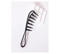 MIUYTRN Peigne à huile en plastique antistatique for hommes, 1 pièce, peigne requin à dents larges, tondeuse à cheveux bouclés, peigne de coiffure for Salon de coiffure cuicui(DaMeiChiShu-black)