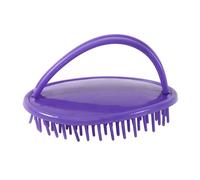 MIUYTRN Peigne à main for cuir chevelu, brosse de Massage, shampoing, peigne de lavage, pomme de douche, Mini tête de Massage méridien, dents larges, 1 pièce cuicui(Purple)