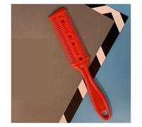 MIUYTRN Peigne de coupe de cheveux, brosses à cheveux avec lames de rasoir, outil de coupe de cheveux, outil de barbier, peigne de barbier, 1 pièce cuicui(rouge)