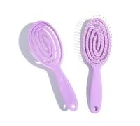 MIUYTRN Peigne de Massage élastique, brosse à cheveux Portable, brosse de Massage relaxante, peignes de tête, brosse de Massage du cuir chevelu humide et ondulé, 1 pièce cuicui(1PC Purple)