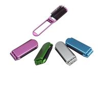 MIUYTRN Peigne miroir pliant Portable, cheveux lisses sans nœuds, peigne de couleur unie, pratique for voyager et transporter de petits miroirs cuicui