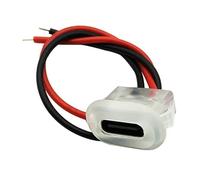 MIUYTRN Prise de Charge d'entrée USB à 2 Broches, 1 pièce, avec Plaque Lumineuse LED, Port d'alimentation étanche USB-C, connecteur Femelle cuicui(A2)