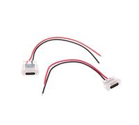 MIUYTRN Prise de Charge d'entrée USB à 2 Broches, 1 pièce, avec Plaque Lumineuse LED, Port d'alimentation étanche USB-C, connecteur Femelle cuicui(A1)