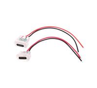 MIUYTRN Prise de Charge d'entrée USB C à 2 Broches, avec Plaque Lumineuse LED, Port d'alimentation étanche USB-C, connecteur Femelle cuicui(A2)