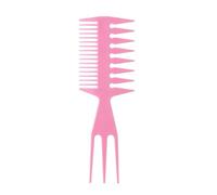 MIUYTRN Professionnel rétro huile tête large dent fourchette peigne Vintage coiffure brosse haute Texture Pro Salon homme coiffure outils cuicui(Rose)