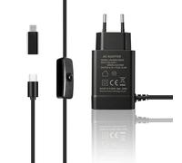 Miuzei Bloc d'alimentation pour Raspberry Pi 4, 5,1 V 3 A 15,3 W USB C avec interrupteur marche/arrêt, avec adaptateur micro USB pour Raspberry Pi 3B+/3B, compatible avec Pi 4 Model B 8 Go/4 Go/2 Go/1