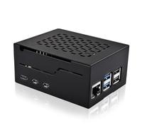 Miuzei Boîtier en métal pour Raspberry Pi 5, 1 vis de montage, support M.2 NVMe SSD Shield Top X1001/X1003/N04/N05, Raspberry Pi 5 (4 Go/8 Go/16 Go)