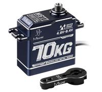Miuzei Servo RC Servo 70 kg 180° Programmeur Numérique Servomoteur High Torque Métal Steel Gear pour 1/10 1/8 1:7 Voiture RC Car Bateau Avion Étanche 4,8-6,0-8,4 V CNC Métal Standard Servo avec Câble