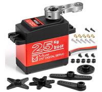 Miuzei Servomoteur 25 Kg 270° 8.4 V Servo Rc 1/10 1/8 pour Arduino Servo Moteur Numérique Waterproof Digital Servo Standard Engrenage Métallique Étanche avec Corne 25T