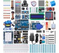 Miuzei Starter Kit pour Arduino R3, kit électronique 248 pièces, 42 leçons | Kit projet électronique avec tutoriel français, breadboard, capteurs, LED, alimentation, sans soudure, idéal pour débutants