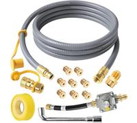 MIV Kit de conversion de propane en gaz naturel amélioré pour barbecues Weber Genesis, Genesis II, Spirit, Spirit II, tuyau de gaz naturel de 3 m avec régulateur pour grills Genesis, Genesis II