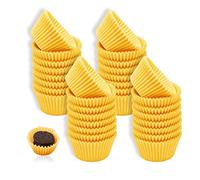 MIVAIUN 1000 pcs Petits Moules à Gâteaux en Papier, Moules à Gâteaux en Papier Moules à Muffins, Douilles à Gâteaux en Papier pour le Chocolat, Moules en Papier Sulfurisé pour Muffins (Yellow)