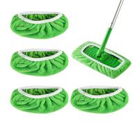 Mivanta Swiffer Lot de 4 serpillères réutilisables, 25,4 x 11,5 cm, lavables, pour utilisation humide et sèche, couleur : vert