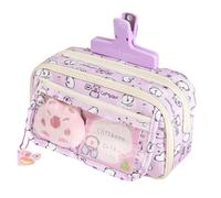 mivceklw Adorable Capybara Design Pencil Bag, Sturdy Pencil Case, Large Capacity Cartoon Pencil Pouch, Fabric School Supplies Organizer 22x14x10cm for Present, School, Indoor, Outdoor, Violet Color