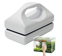 mivceklw Aquarium Glass Cleaner, Algae Scrubber, Scrapes Tough Buildup, Magnetic Cleaning Brush Removes Stains and Scale Effective Glass Cleaning, 4.13x2.28x2.76 in