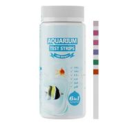 mivceklw Aquarium Test Strips, Water Quality Test Kit, 6-in-1 Strip Pack Hardness Chlorine Nitrates Monitoring, 100 Testing Papers for Aquariums, Pool, Hot Tub, Travel, Home Use 1.81x1.81x4.33in