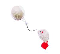 mivceklw Automatic Moving Cat Toy, Interactive Rolling Ball, Rechargeable Cat Teasing Ball, Smart Moving Cat Toy 8 x 6,5 x 5,6 cm for Cats, Present, Entertainment, Red, Gray, Green Color
