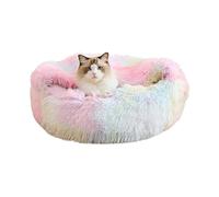 mivceklw Colorful Dog and Cat Bed, Comfortable Soft Pet Resting Place, Rainbow Winter Pet Bedding, Unique Plush Medium Size Dog Bed 15,75 x 15,75 pour l'hiver, le chat et le petit chien (Rainbow)