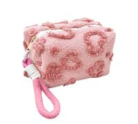 mivceklw Cosmetic Bag, Heart Design Plush Makeup Storage Organizer, Made of Soft and Skin-Friendly Material, Portable Toiletry Case for Mothers, Wives, Girlfriends, Nieces, Or Friends
