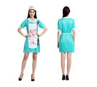 mivceklw Costume de Docteur Ensanglanté Halloween, Déguisement d'Infirmière pour Halloween, Ensemble de Déguisement Cosplay pour Adultes et pour Fêtes à Thème Horreur et Événements