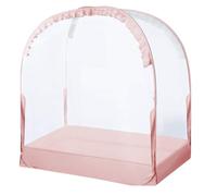 mivceklw Crib Tent, Pop-Up Canopy Crib Cover, Breathable Mesh Shelter, Zippered Safety Net for Toddler Bed, Easy Setup Cribs Enclosure for Nursery, Home, Travel, or School Use Kids 27.56x51.18x55.12in