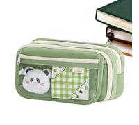 mivceklw Cute Panda Pencil Case, Large Capacity Pencil Case for Students, Portable Zipper Pencils Organizer Pouch, Multiple Compartments Pencil Organizer Pouch 8.66x5.12 Inches for Pencils, Pens,