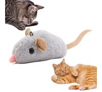 mivceklw Electronic Cat Toy, Interactive Mice Plush, Realistic Squeaky Movement, Soft Chewable Texture Ideal for Indoor Entertainment and Enrichment, 4.33x1.57x2.17 inches
