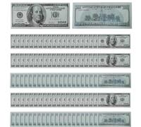 mivceklw Fake Dollar Bills, Prop Money Stack, Educational Play Notes Realistic Printed Design Compact Paper Simulation, Play Money for Pretend Games Learning Teens Kids Adults 5.91x2.44 inches