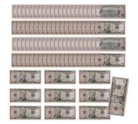 mivceklw Fake Dollar Bills, Prop Money Stack, Educational Play Notes Realistic Printed Design Compact Paper Simulation, Play Money for Pretend Games Learning Teens Kids Adults 5.91x2.44 inches