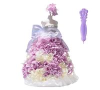 mivceklw Fashion Design Princess Art Kit - DIY Handmade Dress Creation for Girls | Glitter Fabrics with Sewing Accessories, Craft Toy for Kids Creative Learning Home School Art Projects