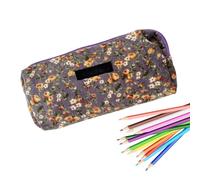 mivceklw Floral Pencil Case, Cosmetic Pouch, Bag Makeup with Flower Design, Multipurpose Use and Sturdy Zipper Closure for Toiletries, and School Supplies, 7.87x1.77x2.76 inches