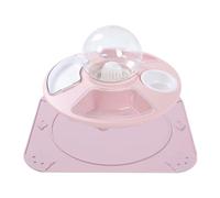 mivceklw Indoor Cat Food Bowl, Multifunctional Feeding Dish, Anti-Slip Water Container, Automatic Refill for Kittens, Pet Food & Water Solution, Designed for Cats, 13.78x3.54in