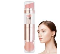 mivceklw Makeup Brush Set, 5in1 Travel Beauty Tools, Eyebrow Brush, Soft Bristles, Foundation Powder Applicator, Eyeshadow Brushes for Face and Cheek, 1.06x1.06x5.28 in